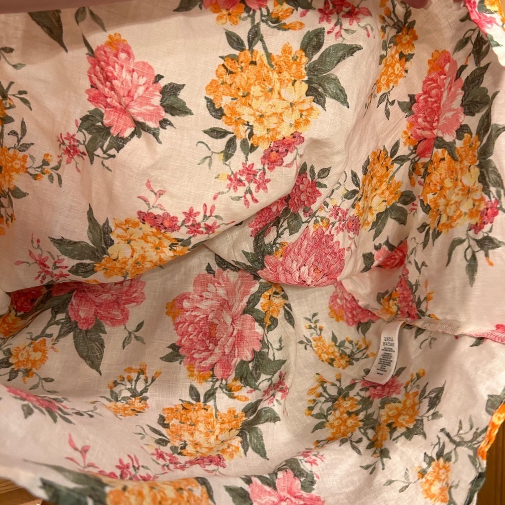 Cynthia Rowley Floral Linen Blend Dress Size 6 - Picture 7 of 15